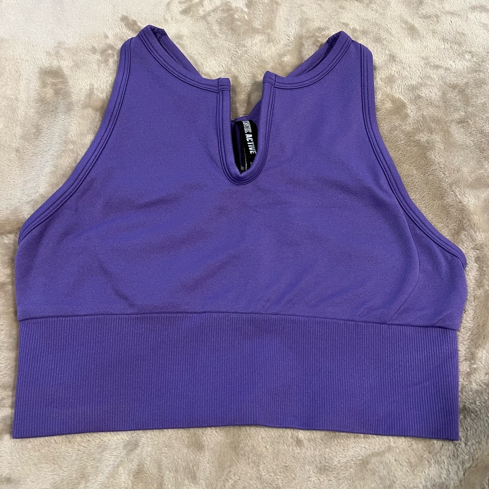 Purple Sleeveless Crop Top